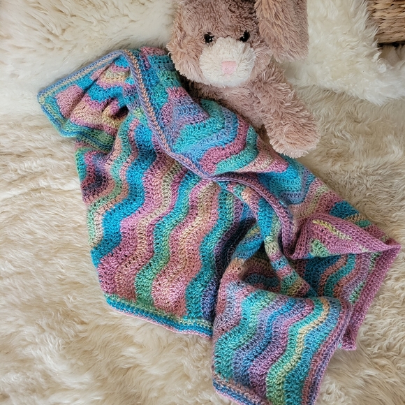 Handmade Crocheted Blanket - Picture 1 of 5